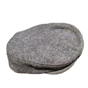 Vintage Newsboy Cabbie Hat Wool Brown Unisex 7 1/4 -7 3/8
